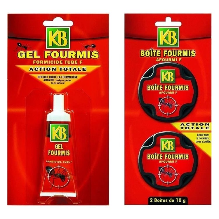 KB - Pack de Lutte Contre Les Fourmis Deux boites et Un Tube de Gel