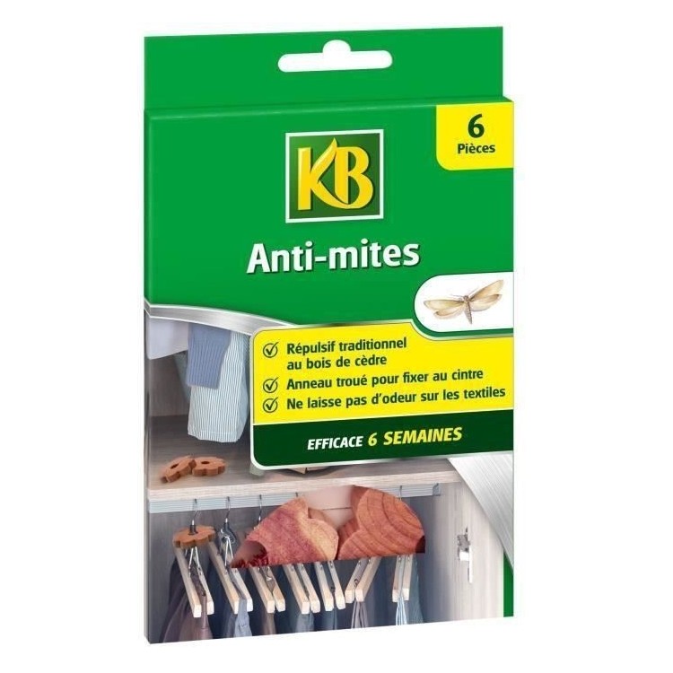 KB - 6 anti-mites répulsif au cedre
