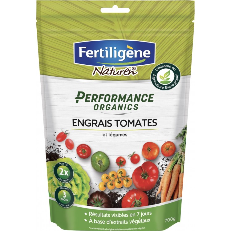 Fertiligène - Engrais Tomates et Légumes Performance Organics, 700gr