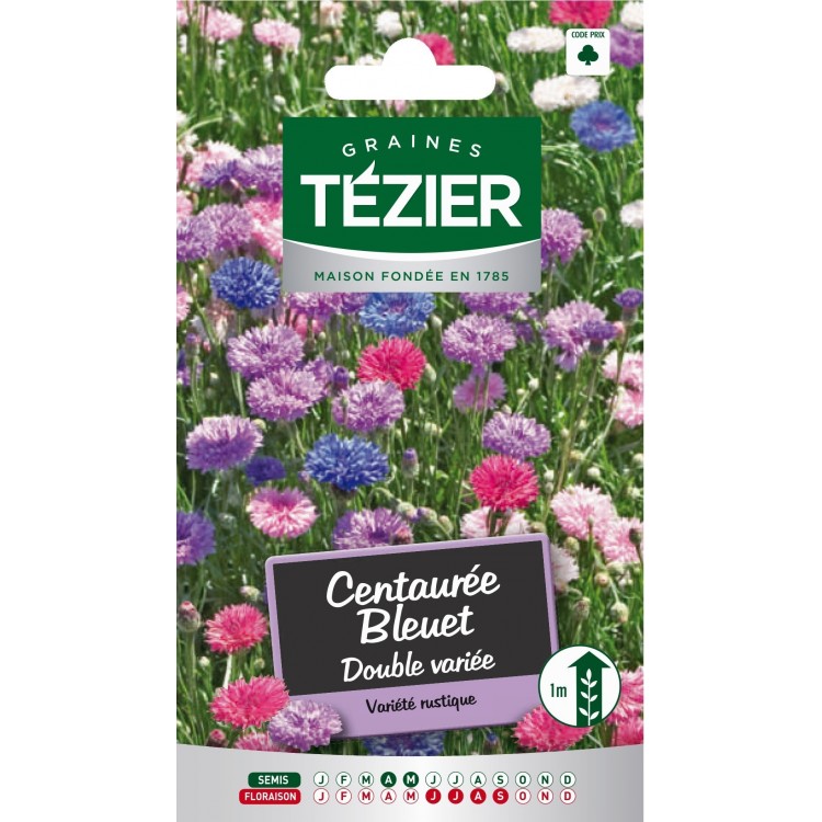 Tezier - Centaurée Bleuet Double variée -- Fleurs annuelles