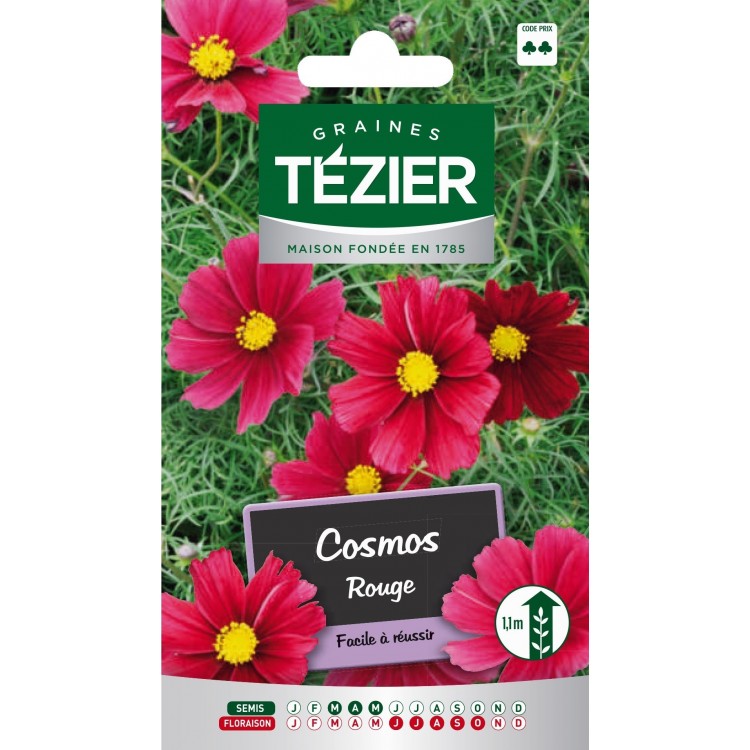 Tezier - Cosmos Rouge -- Fleurs annuelles