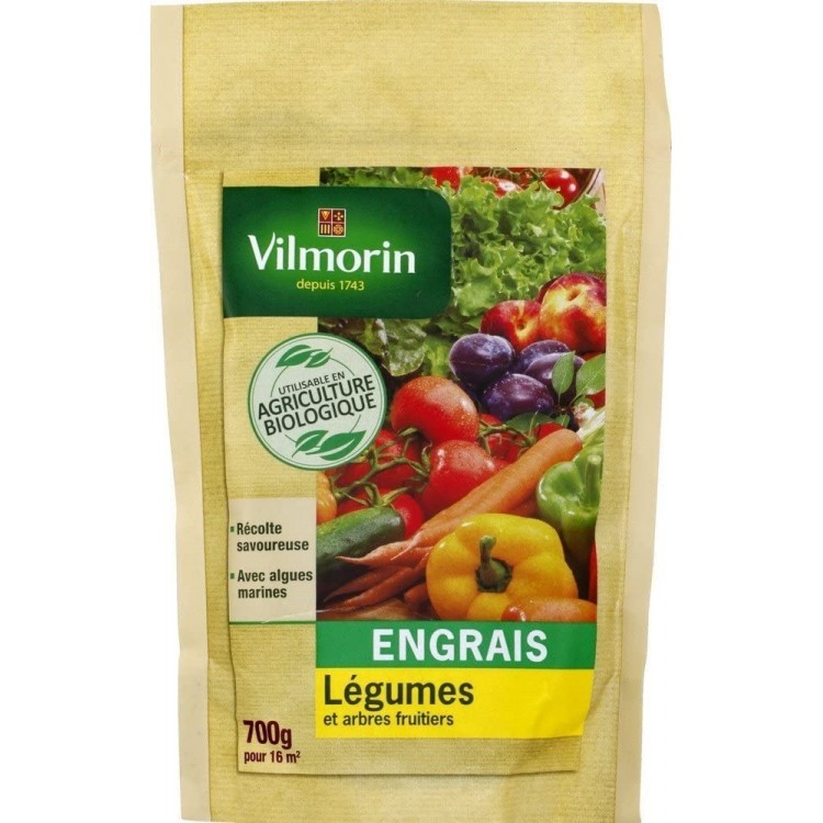 Vilmorin - Engrais Légumes et Arbres Fruitiers Bio Doypack de 700 Gr