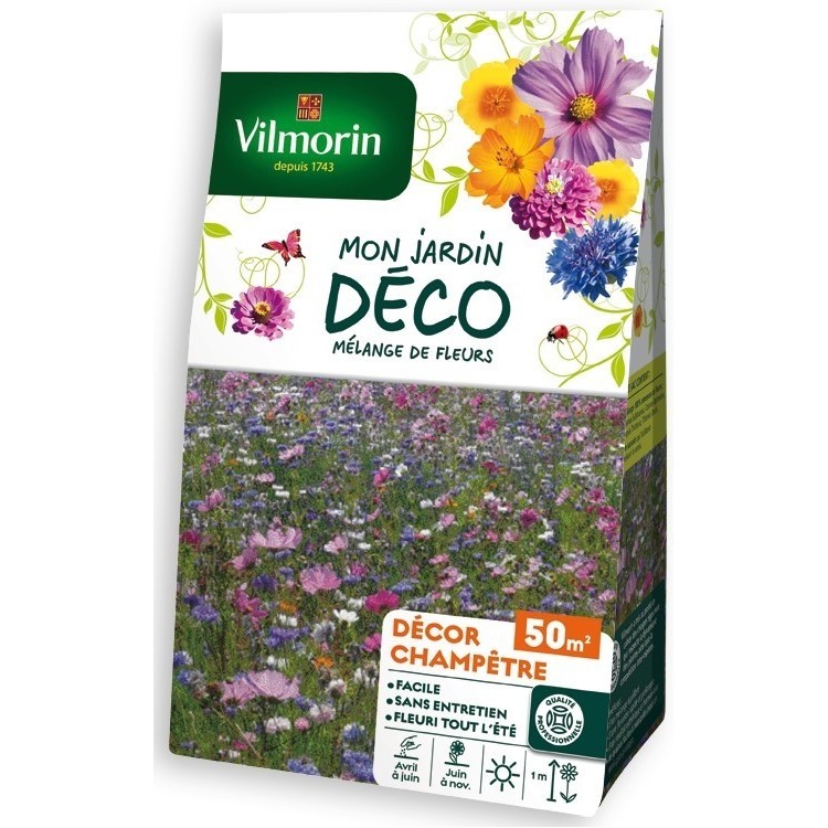 Vilmorin - Les Mélanges de Fleurs 50m2 100g de semences florales et 2