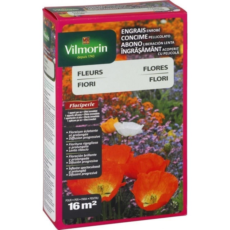 Vilmorin - Engrais Enrobés Fleurs Floriperle Etui de 800 g 4 LG