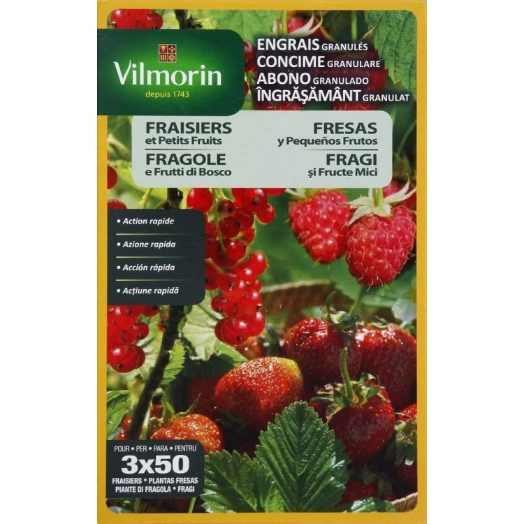 Vilmorin - Engrais Granules Fraisiers et Petits Fruits Etui de 800 g
