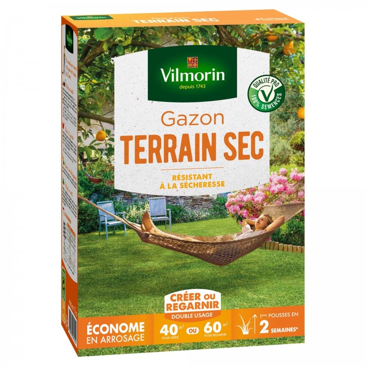 Vilmorin - Gazon Terrain Sec Vert 1 kg