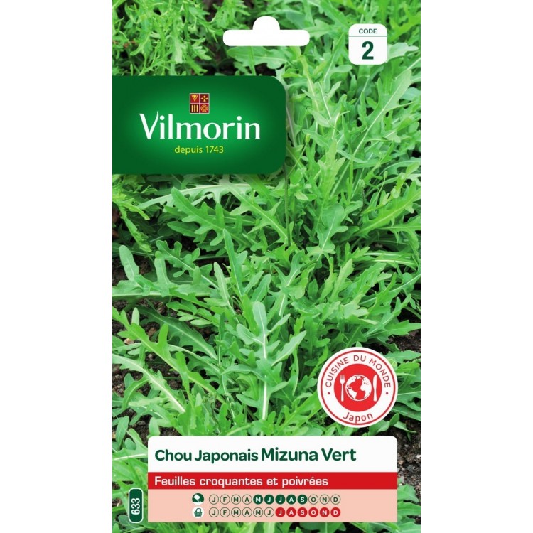 Vilmorin - Chou Japonais Mizuna Vert