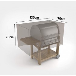 Nortène - Housse de Protection en Polyester pour Barbecue - 70 x 130 x 70 cm - g