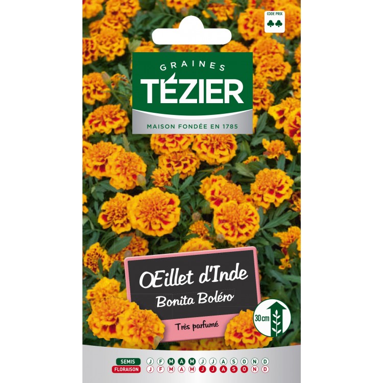 Tezier - Oeillet d'Inde Bonita Boléro -- Fleurs annuelles