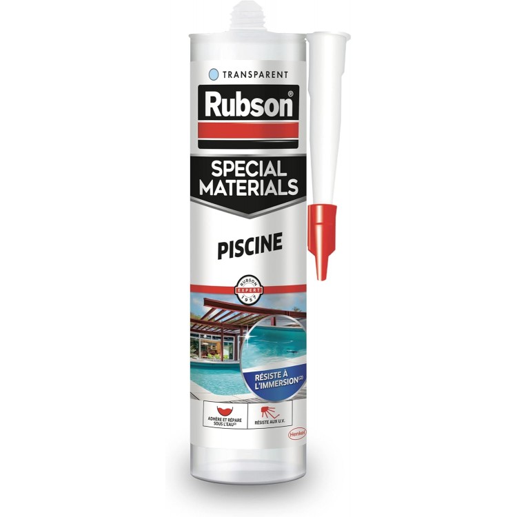 Rubson | Mastic Special Materials Piscine Transparent (cartouche de 280 ml) – Ma