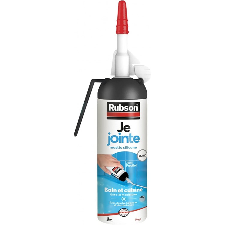 Rubson Je Jointe Mastic Blanc 100 ml, mastic étanche anti-moisissure en aérosol