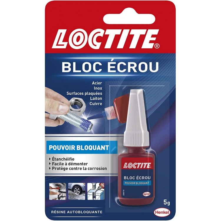 "Loctite Colle ""Bloc Écrou"" - Résine autobloquante pour éviter le desserage pa