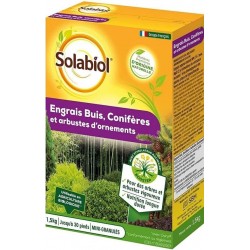 SOLABIOL Engrais Conifères et Arbustes d'ornement - 1,5 Kg - 100% Organique - Ac