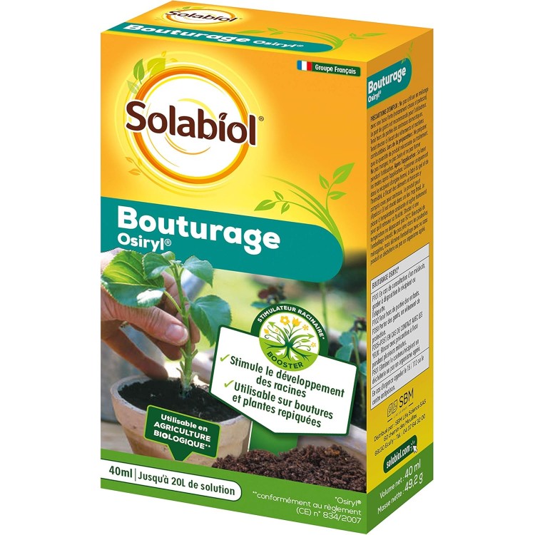 SOLABIOL Bouturage Osiryl - 40mL - Stimulateur Racinaire SOBOUTU40