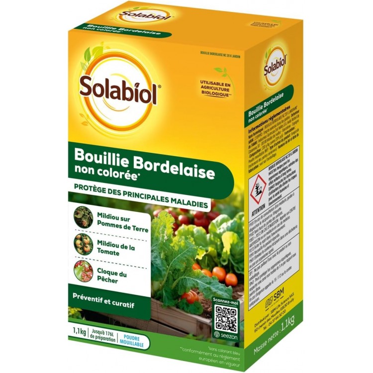 SOLABIOL Bouillie Bordelaise-Non Colorée 1,1 Kg