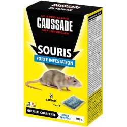 CAUSSADE Anti Souris Céréales Forte Infestation 5 Sachets 100g Lieux Secs Grenie