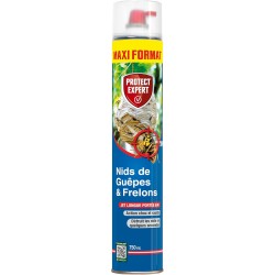 PROTECT EXPERT Aérosol Nids de Guêpes & Frelons, Frelons Asiatiques - 750 ML - M