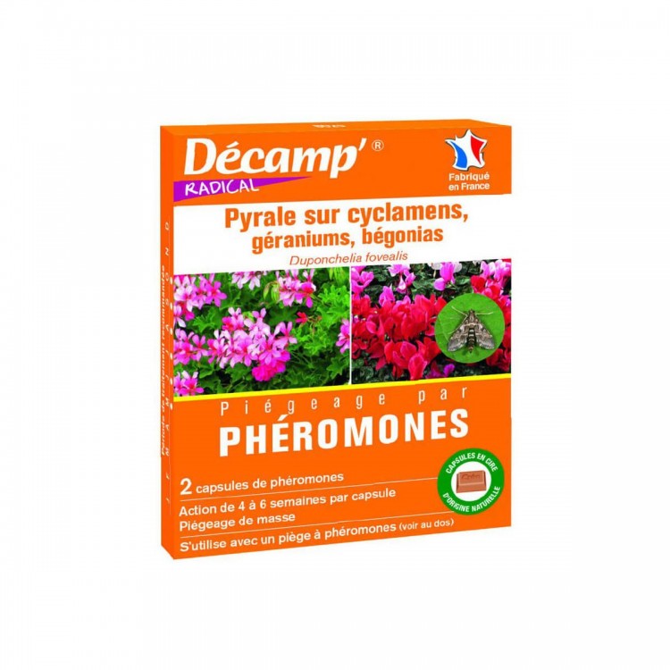 Décamp - Phéromones contre la chenille du géranium, cyclamen, bégonia, azalée...