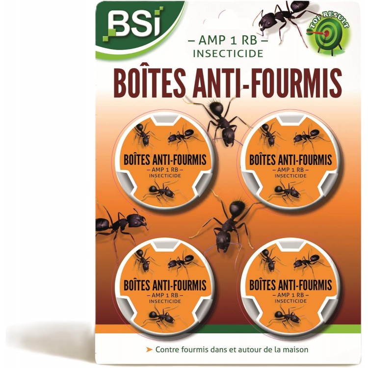 BSI - 4 Boîtes Anti-Fourmis - Pièges Pour La Maison Et Les Abords - Très Appétan BSI - 4 Boîtes Anti-Fourmis - Pièges Pour La Maison Et Les Abords - Très Appétan