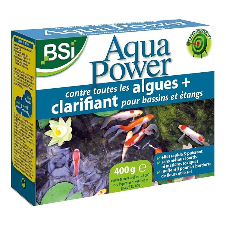 BSI - Aqua Power - Double Action - Anti-Algues - Clarifiant - Liquide - Pour Bas BSI - Aqua Power - Double Action - Anti-Algues - Clarifiant - Liquide - Pour Bas
