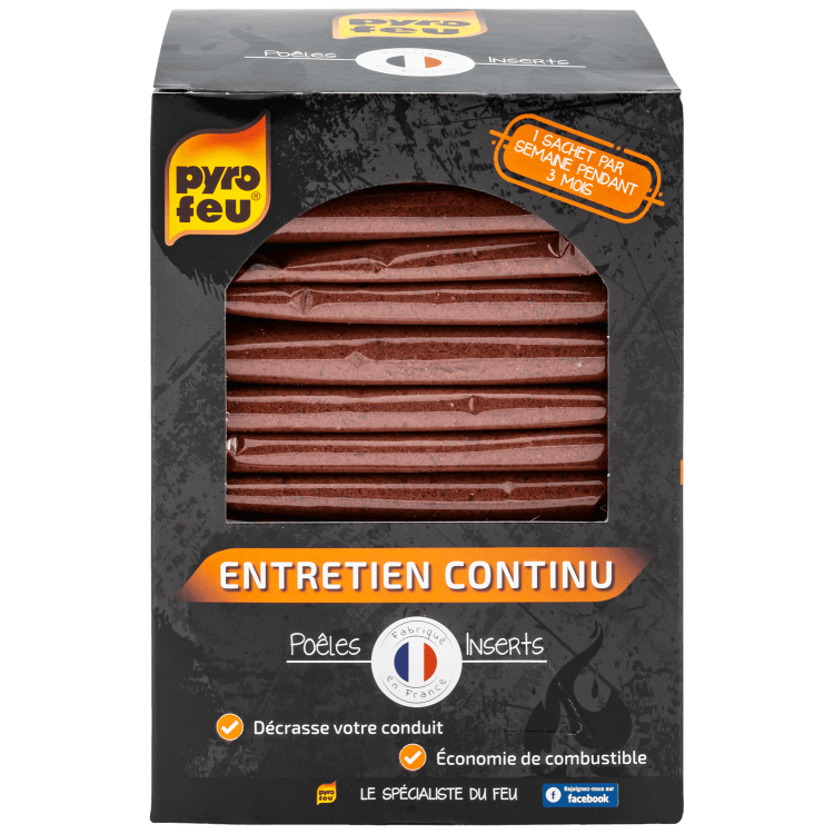 Sachet de ramonage pour entretien continu 14 x 70 gr - Pyrofeu