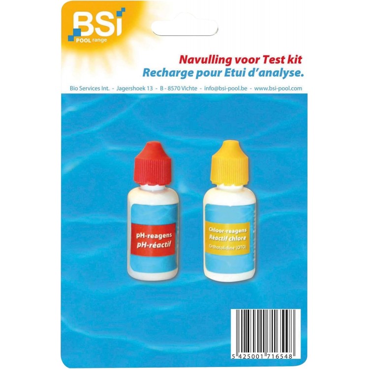 Recharge Pour Testeur pH Et Chlore - Permet De Mesurer Le pH Comme Chlore