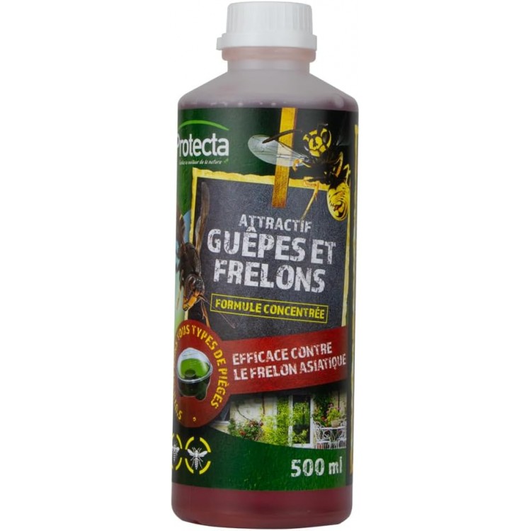 PROTECTA Appât liquide piège à guêpes et frelons 500ml
